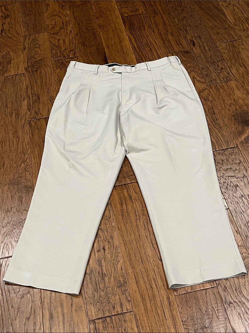 Savane Men's Pleated Dress Pants - Light Cream